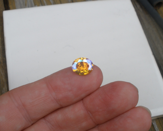 Yellow Mystic Topaz Loose Faceted Oval Gem 11x9mm