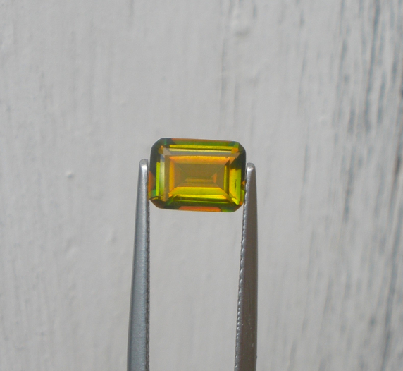 Golden Yellow Mystic Quartz Emerald Gem 8 x 6mm Golden Yellow Mystic Quartz Emerald Gem 8 x 6mm