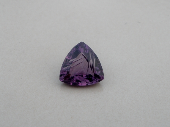 Amethyst trillion laser cut gem 4.37 carats