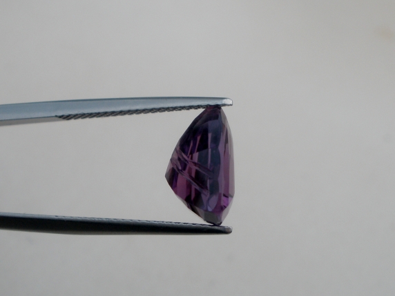 Amethyst trillion laser cut gem 4.37 carats