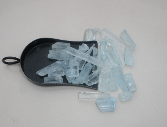 Aquamarine crystal rough gem mix parcel over 100 carats