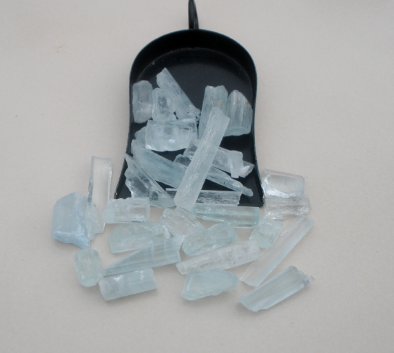 Aquamarine crystal rough gem mix parcel over 100 carats