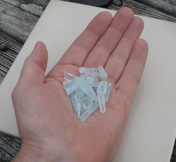 Aquamarine crystal rough gem mix parcel over 100 carats