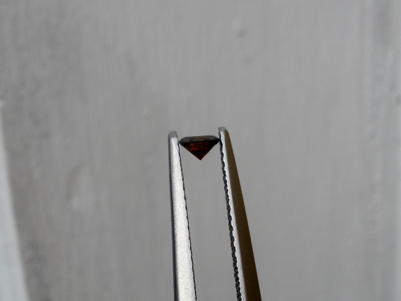 3.5mm cognac red diamond loose round 0.18 carat