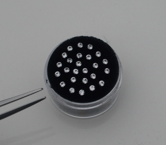 25 White Topaz Round Gems 2mm each