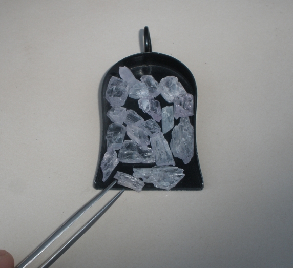 Kunzite crystal rough gem mix parcel over 50 carats