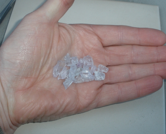 Kunzite crystal rough gem mix parcel over 50 carats