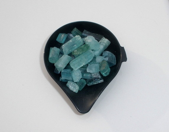Blue Tourmaline crystal rough loose natural gem parcel over 25 carats
