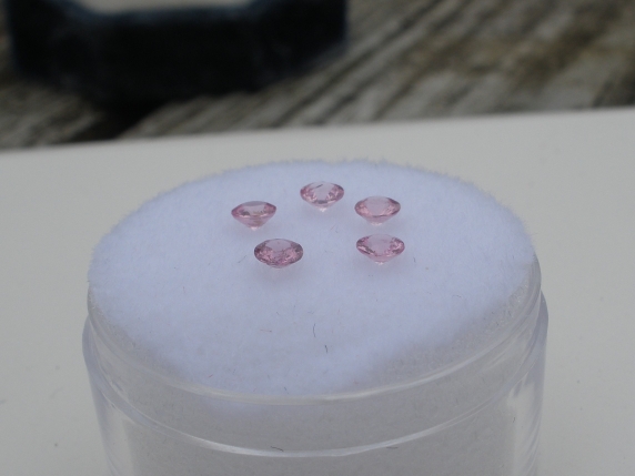 5 Pink Sapphire Round Gems 2.8mm