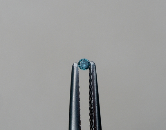 Blue diamond loose round 1.5mm