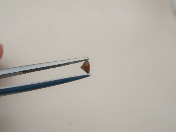 3.5mm Cognac Red Diamond loose round 0.18 carat