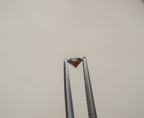 3.5mm Cognac Red Diamond loose round 0.18 carat