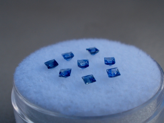 8 Sapphire Blue Princess Gems 2mm each