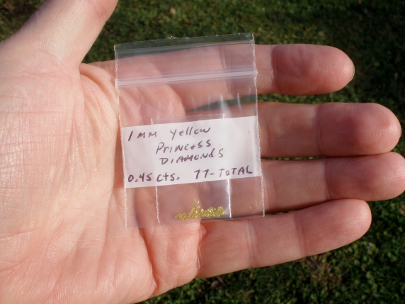 Yellow Princess Diamond parcel lot 1mm each