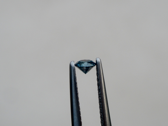 3.6mm Blue diamond loose round 0.22 carats