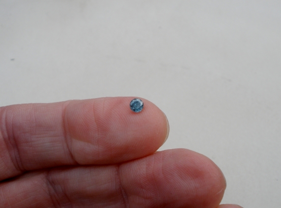 3.6mm Blue diamond loose round 0.22 carats