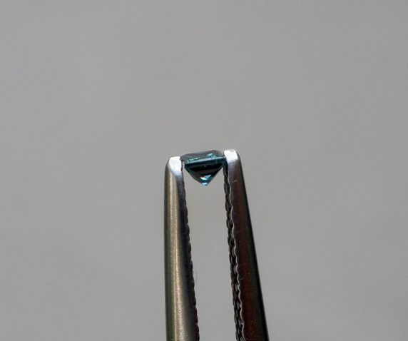 Blue princess diamond loose faceted cut sized 2mm