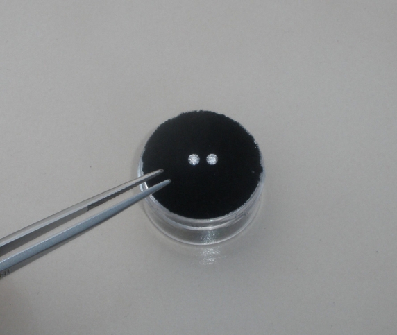 White diamond loose round pair 2.5mm each