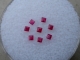 8 Red Ruby Square Gems 1.5mm each