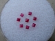 8 Red Ruby Square Gems 1.5mm each 8 Red Ruby Square Gems 1.5mm each