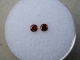 2 Cognac Red round diamonds 3mm each