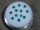 12 Colombian green emerald round loose gems 2.5mm each