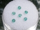 6 round natural colombian green emerald gems 2.5mm each