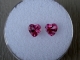 Pink topaz heart gem pair 5mm