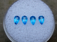 4 Loose Blue Topaz Pear Gems 5x3mm each