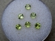 6 peridot round gems 3mm each