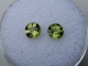 Peridot round gem pair 5mm each