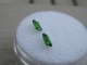 Green octagonal chrome diopside pair 5x3mm each