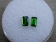 Green octagonal chrome diopside pair 5x3mm each