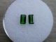 Green octagonal chrome diopside pair 5x3mm each