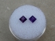 2 Loose Natural African Amethyst Square Gems 4mm Each