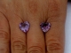 10mm Heart Shape Amethyst Gem Pair in AAA Grade