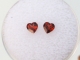 Garnet heart gem pair 4mm Garnet heart gem pair 4mm