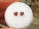 Garnet heart gem pair 4mm