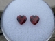 Garnet heart gem pair 5mm Garnet heart gem pair 5mm