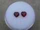 Garnet heart gem pair 5mm Garnet heart gem pair 5mm