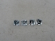 4 Aquamarine square loose gems 3mm each