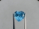 Swiss blue topaz heart laser cut gem 10mm