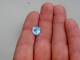 Swiss blue topaz heart laser cut gem 10mm