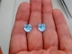 Swiss blue topaz heart laser cut gem pair 10mm