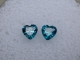 Teal Green Topaz Heart Gem Pair 4mm