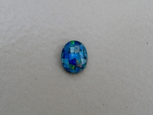 Rainbow oval opal mosaic triplets 10 x 8mm