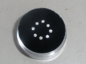 8 White diamond loose rounds 1.8mm each