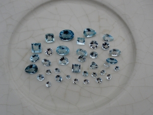 Aquamarine gem mix loose parcel over 10 carats