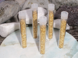5 Vials of Loose Gold Flakes