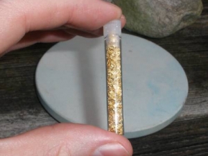 Vial of Loose Gold Flakes